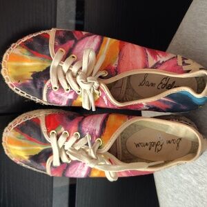 SAM EDELMAN-WOMENS LACE UP HEMP SHOES